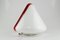 Deckenlampe aus Muranoglas in Rot & Weiß von Renato Toso für Leucos, 1972 1