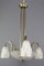 Frosted Glass & Bronze Chandelier by Francis Hubens for Verrerie D'Art Degué, 1930s 3