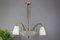Frosted Glass & Bronze Chandelier by Francis Hubens for Verrerie D'Art Degué, 1930s, Image 1