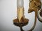 Goldene Regency Wandlampe mit Blättern, 1960er 10