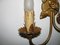 Regency Style Gold Leaf Floral Wall Lamp, 1960s 10