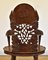 Vintage Anglo-Indian Carved Walnut Armchairs, 1920s, Set of 4 3