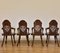 Vintage Anglo-Indian Carved Walnut Armchairs, 1920s, Set of 4 1