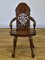 Vintage Anglo-Indian Carved Walnut Armchairs, 1920s, Set of 4 4