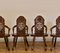 Vintage Anglo-Indian Carved Walnut Armchairs, 1920s, Set of 4 2
