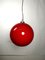 Red Glass Globe Chandelier, 1970s, Image 9
