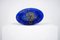 Blue & Gold Molten Glass Plate by Salvador Dali for Daum, 1970s 1