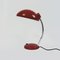 Rote verstellbare Mid-Century Tischlampe 1