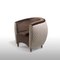Vison & Chocolate Upholstered Armchair with Walnut Frame by Jacobo Ventura 1
