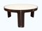 Cream White and Brown Coffee Table, 1970s, Image 1
