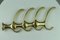 Gold Colored Anodised Aluminum Clothes Hooks, 1950s, Set of 4 11