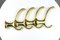 Gold Colored Anodised Aluminum Clothes Hooks, 1950s, Set of 4, Image 8