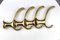 Gold Colored Anodised Aluminum Clothes Hooks, 1950s, Set of 4, Image 13