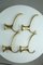 Gold Colored Anodised Aluminum Clothes Hooks, 1950s, Set of 4 2