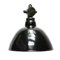 Schwarz emaillierte industrielle Deckenlampe aus Bakelit, 1950er 1