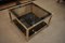 Vintage Smoked Glass and Metal Coffee Table from Belgochrom, 1970s 5