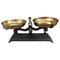 Cast Iron and Gilded Brass Weight Scales, 1940s 1