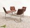 Leather and Wire Dining Chairs by Gastone Rinaldi for Rima, 1974, Set of 4 8