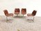 Leather and Wire Dining Chairs by Gastone Rinaldi for Rima, 1974, Set of 4 3