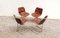 Leather and Wire Dining Chairs by Gastone Rinaldi for Rima, 1974, Set of 4 6