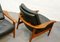 Teak and Leather Armchair, 1960s 16