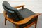 Teak and Leather Armchair, 1960s 19