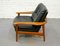 Teak and Leather Armchair, 1960s 4