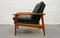 Teak and Leather Armchair, 1960s, Image 6