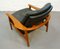Teak and Leather Armchair, 1960s, Image 2