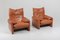 Cognac Leather Maralunga Club Chairs by Vico Magistretti for Cassina, 1974, Set of 2 11