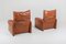 Cognac Leather Maralunga Club Chairs by Vico Magistretti for Cassina, 1974, Set of 2 8