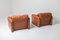 Cognac Leather Maralunga Club Chairs by Vico Magistretti for Cassina, 1974, Set of 2 7