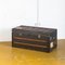 Französischer Koffer aus Holz & Leinen, 1920er 1