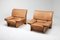 Buffalo Leather Club Chairs by Titiana Ammannati & Giampiero Vitelli, 1970s, Set of 2 2