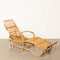 Chaise longue in vimini reclinabile, anni '60, Immagine 1