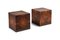 Vintage Burl Wood Square Side Tables by Jean Claude Mahey, 1970s, Set of 2 4