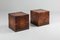Vintage Burl Wood Square Side Tables by Jean Claude Mahey, 1970s, Set of 2 2
