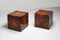 Vintage Burl Wood Square Side Tables by Jean Claude Mahey, 1970s, Set of 2 5