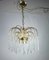 Lámpara de araña en cascada de vidrio, años 70, Imagen 1
