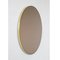 Großer runder bronzefarbener Orbis Spiegel mit Messingrahmen von Alguacil & Perkoff 1