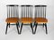 Mid-Century Plywood and Teak Veneer Dining Chairs, 1960s, Set of 3, Image 11
