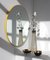 Kleiner minimalistischer versilberter Orbis Spiegel mit gelbem Rahmen von Alguacil & Perkoff 3