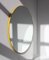 Kleiner minimalistischer versilberter Orbis Spiegel mit gelbem Rahmen von Alguacil & Perkoff 1