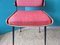 Rote Esszimmerstühle von Alain Richard, 1960er, 4er Set 5