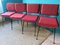 Red Dining Chairs by Alain Richard, 1960s, Set of 4 3