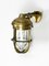 Vintage Brass and Glass Ship Wall Lamp, 1950s, Image 3