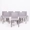 Esszimmerstühle mit Bezug aus grauem Stoff von Carlo Colombo für Poliform, 2000er, 8er Set 4