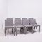 Esszimmerstühle mit Bezug aus grauem Stoff von Carlo Colombo für Poliform, 2000er, 8er Set 2