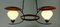 Mid-Century Copper & Glass Double Ceiling Lamp, 1960s, Image 3