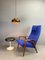 Vintage Blue Lounge Chair, 1960s, Image 2